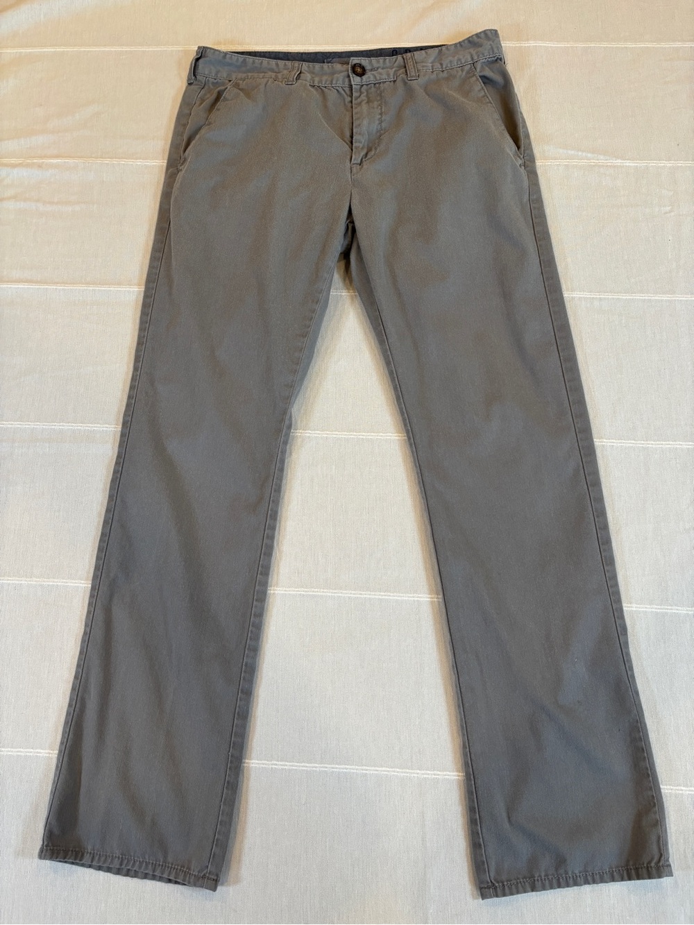 Bullhead Supply Men’s Gray Slim Straight Leg Chino Pants 31x32